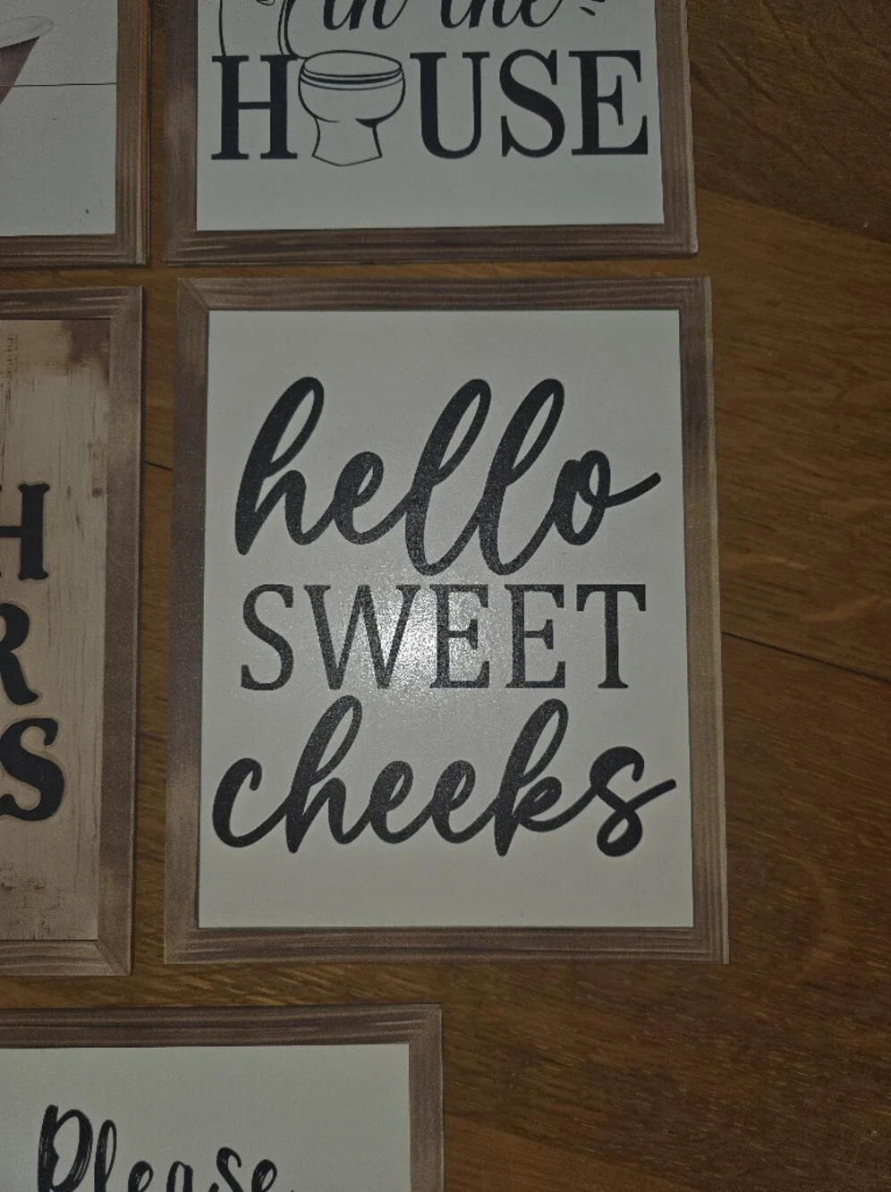 NEW set of 5 Funny Bathroom Signs 8